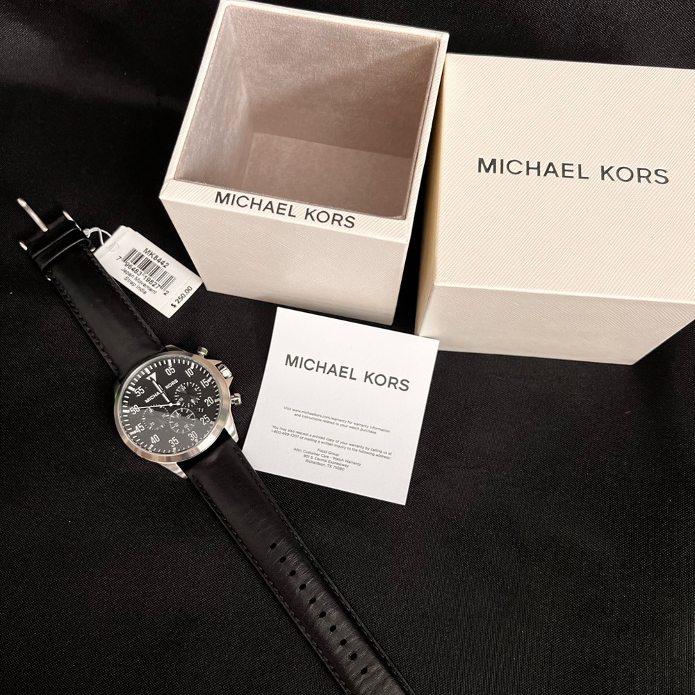 Michael Kors Black and Silver Chronograph Watch 44MM - Picture 5 of 5